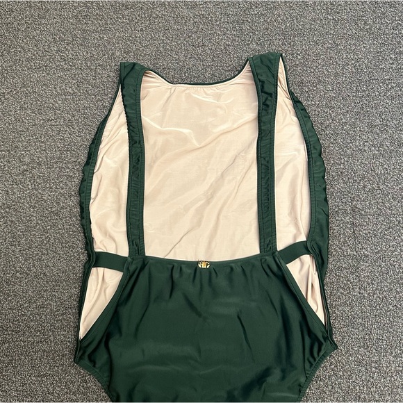 Adriana Degreas Low-Back Cutout Swimsuit in Dark Green - Picture 5 of 12